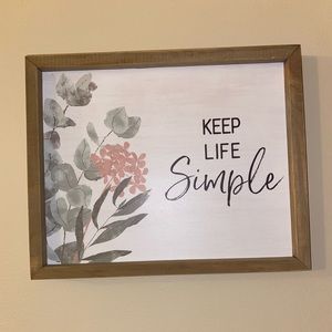 Keep Life Simple Decor